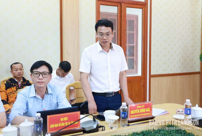 Lãnh đạo Báo và Phát thanh, Truyền hình Lạng Sơn phát biểu tại buổi làm việc