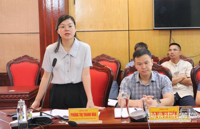 Lãnh đạo Đảng ủy xã Bắc Sơn phát biểu tại buổi kiểm tra