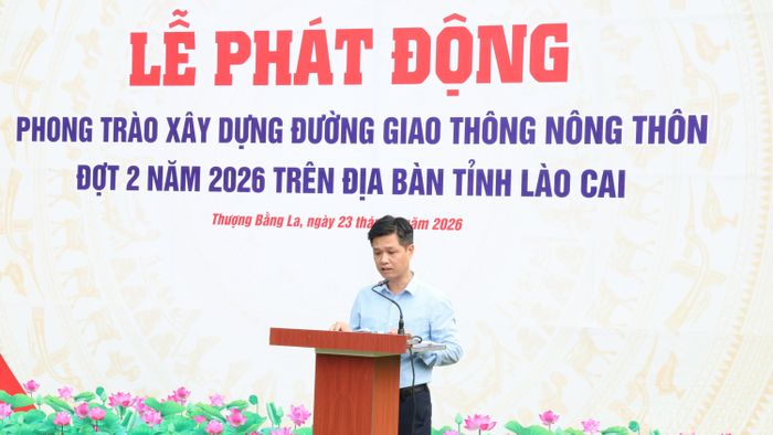  Lãnh đạo xã Thượng Bằng La phát động phong trào xây dựng đường giao thông nông thôn đợt 2 năm 2026. 
