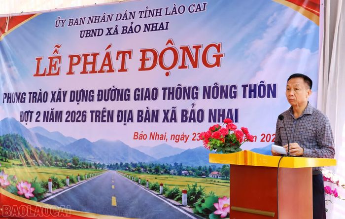  Đồng chí Vũ Quỳnh Khánh - Ủy viên Ban Thường vụ Tỉnh ủy, Phó Chủ tịch Thường trực HĐND tỉnh phát biểu tại lễ phát động. 