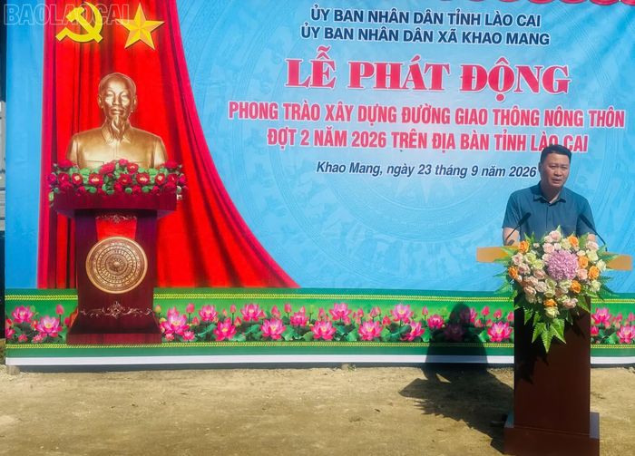  Đồng chí Hà Đức Minh phát biểu tại lễ phát động. 
