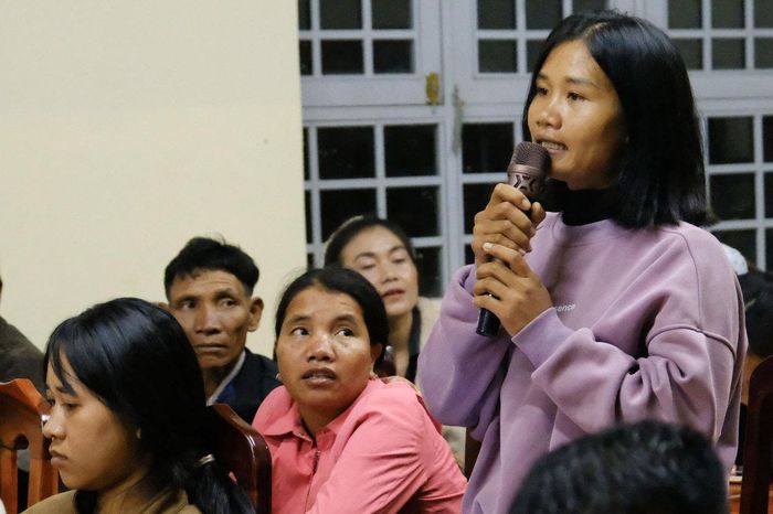 Chị K’Yên chia sẻ ý kiến tại chương trình.