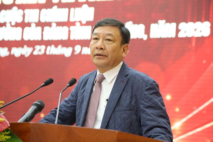 Đồng chí Bùi Thắng, Phó Bí thư Tỉnh ủy, Trưởng Ban Chỉ đạo 35 Tỉnh ủy Lâm Đồng phát biểu tại buổi lễ