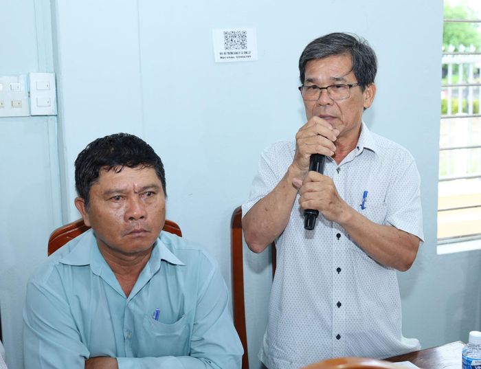 Ông Nguyễn Chính, cử tri xã Sông Lũy kiến nghị tại buổi tiếp xúc