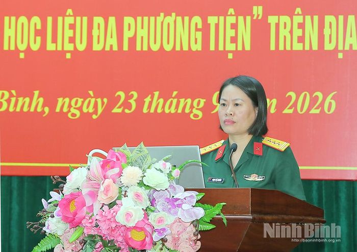 Đại diện Viettel Ninh Bình phát biểu tại hội nghị.