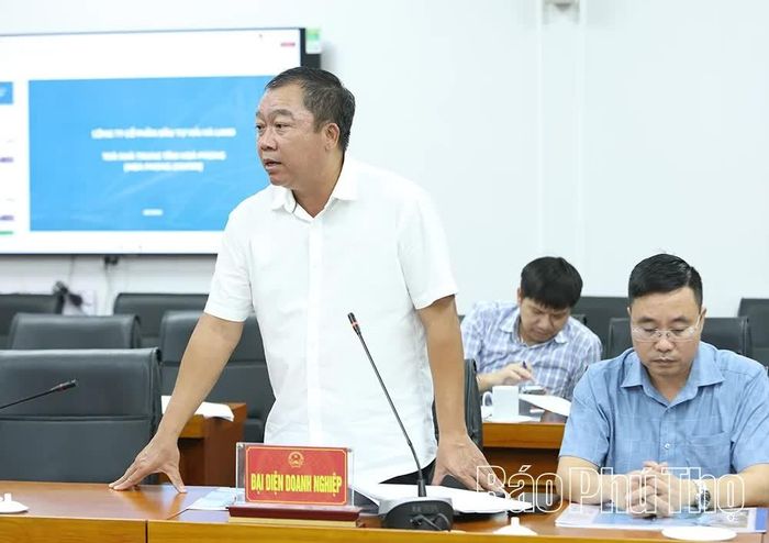 Đại diện nhà đầu tư phát biểu tại hội nghị.