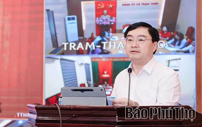 Đồng chí Quách Thế Ngọc, Ủy viên Ban Thường vụ Tỉnh ủy, Trưởng Ban Nội chính Tỉnh ủy phát biểu bế mạc hội nghị.