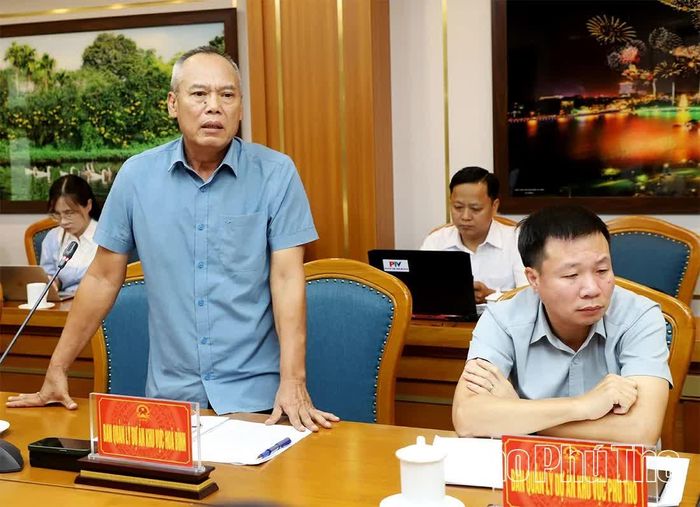 Lãnh đạo các Ban Quản lý dự án báo cáo tại hội nghị.