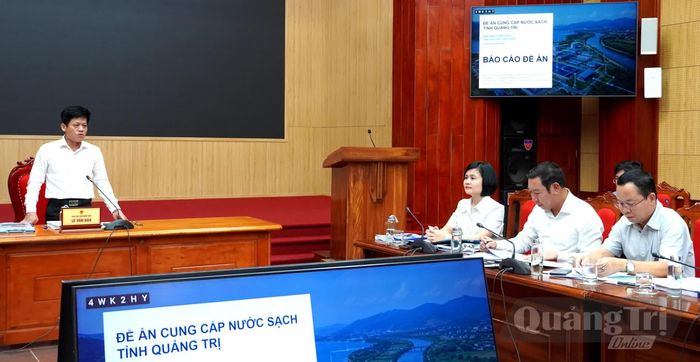 Đồng chí Lê Văn Bảo, Phó Chủ tịch UBND tỉnh giao Sở Nông nghiệp và Môi trường chủ trì khẩn trương hoàn thiện báo cáo đề án cung cấp nước sạch tỉnh Quảng Trị, giai đoạn 2026-2030, tầm nhìn đến năm 2050  - Ảnh: H.Tr