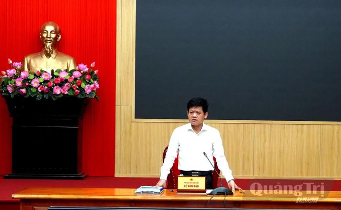 Đồng chí Lê Văn Bảo, Phó Chủ tịch UBND tỉnh kết luận tại cuộc họp - Ảnh: H.Tr