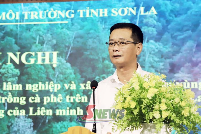 Lãnh đạo Sở Nông nghiệp và Môi trường phát biểu.