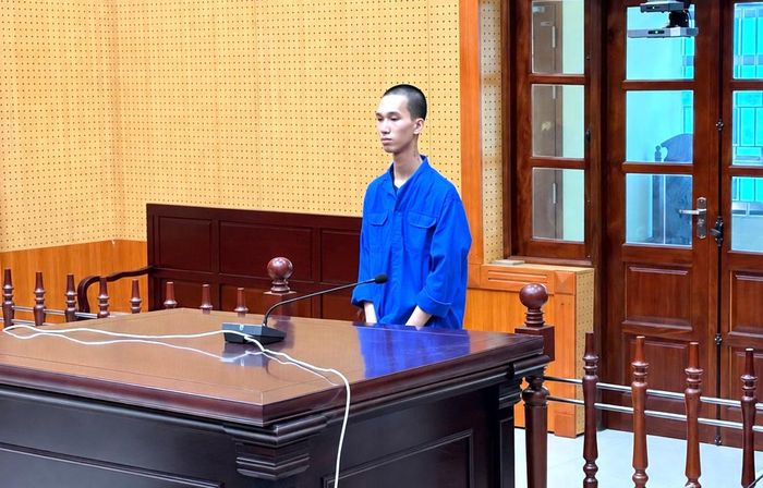 Bị cáo Phạm Văn Trường tại phiên tòa xét xử. (Ảnh: Công an TP Quảng Ninh).