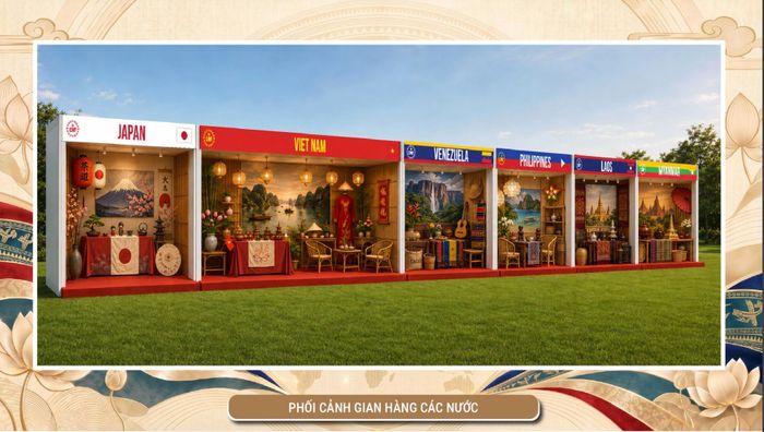 Thiết kế trưng bày tại các lối vào, khu gian hàng tại lễ hội.
