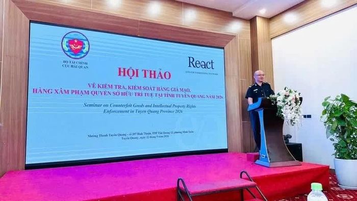 Ông Nguyễn Anh Tài - Phó Trưởng ban, Ban Giám sát quản lý về hải quan (Cục Hải quan) phát biểu tại hội thảo. Ảnh: Cục Hải quan