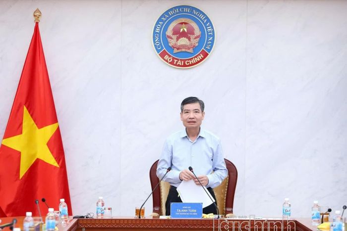 Thứ trưởng Bộ Tài chính Tạ Anh Tuấn phát biểu tại hội nghị. Ảnh: Đức Minh