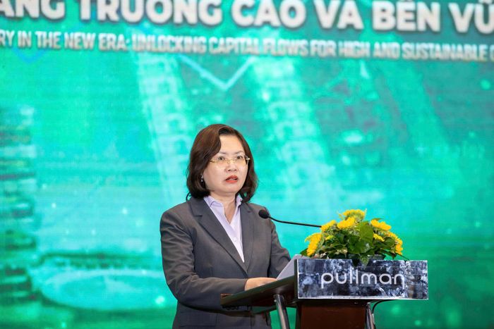 Chủ tịch UBCKNN Vũ Thị Chân Phương phát biểu. Ảnh: Chí Cường
