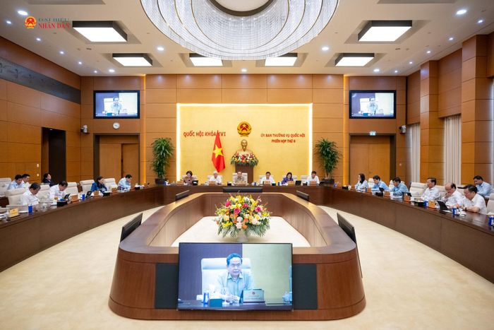 Chủ tịch Quốc hội Trần Thanh Mẫn chủ trì phiên họp. Ảnh: Phạm Thắng
