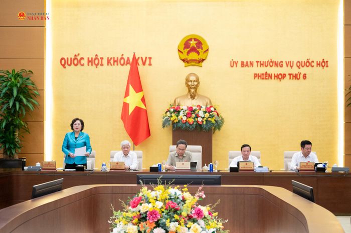 Chủ tịch Quốc hội Trần Thanh Mẫn chủ trì, Phó Chủ tịch Quốc hội Nguyễn Thị Hồng điều hành nội dung phiên họp