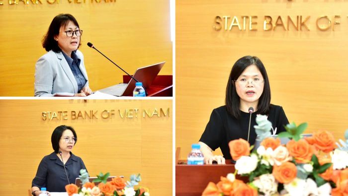 Đại diện các ngân hàng thương mại trình bày tại Hội thảo