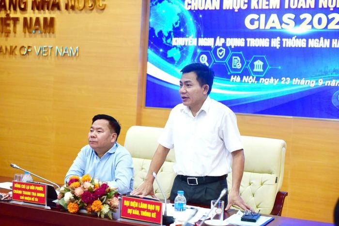 Ông Nguyễn Tất Thái, Phó Vụ trưởng Vụ Dự báo, Thống kê phát biểu tại Hội thảo