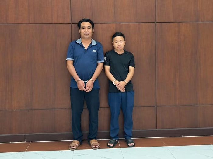  Hai đối tượng Ngô Sĩ Mạnh, Hồ Sỹ Hải (từ trái qua). 