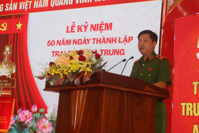 Thiếu tướng Nguyễn Thanh Trường phát biểu chỉ đạo tại buổi lễ.