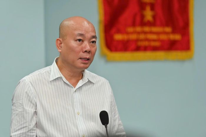 Ông Vũ Bá Phú, Cục trưởng Cục Xúc tiến thương mại phát biểu tại hội nghị.