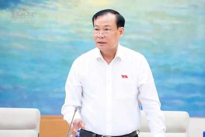 Chủ nhiệm Uỷ ban Quốc phòng, An ninh và Đối ngoại Lê Tấn Tới trình bày báo cáo thẩm tra.