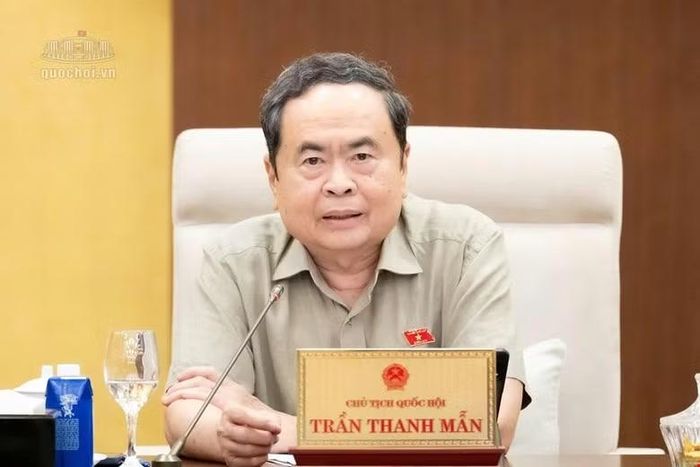Chủ tịch Quốc hội Trần Thanh Mẫn phát biểu tại phiên họp.
