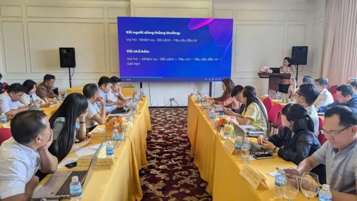 Lớp tập huấn “Ứng dụng AI trong sản xuất tin tức truyền hình” do VTV5 tổ chức.