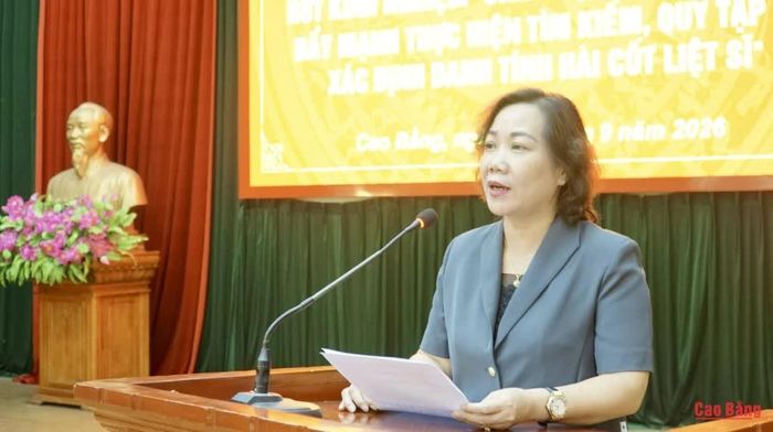 Phó Chủ tịch UBND tỉnh Hà Nhật Lệ phát biểu tại hội nghị.