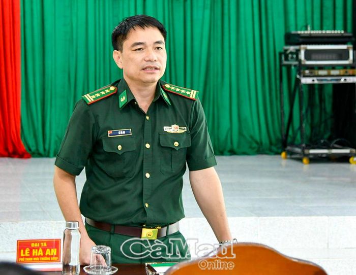 Đại tá Lê Hà An, Phó Tham mưu trưởng BĐBP, yêu cầu duy trì nghiêm các chế độ, quy trình công tác, xây dựng trạm kiểm soát biên phòng chính quy.
