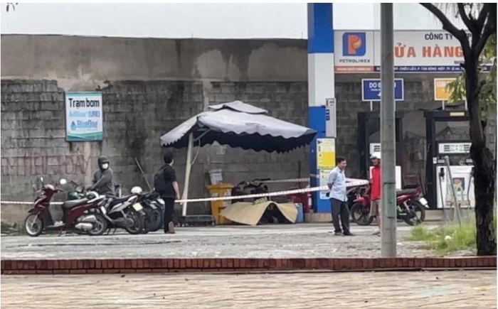 Cây xăng nơi xảy ra vụ việc. Ảnh: Tiền phong.