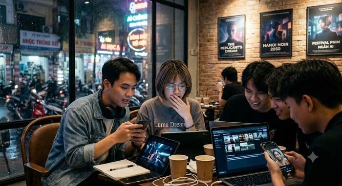 Người trẻ đang đắm chìm trong làn sóng phim AI. Ảnh minh họa
