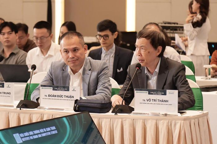 TS. Võ Trí Thành, Viện trưởng Viện Chiến lược Thương hiệu và Cạnh tranh (BCSI) phát biểu tại diễn đàn.