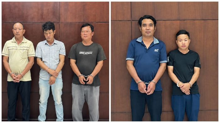 Các bị can liên quan đến buôn bán gas giả quy mô lớn.