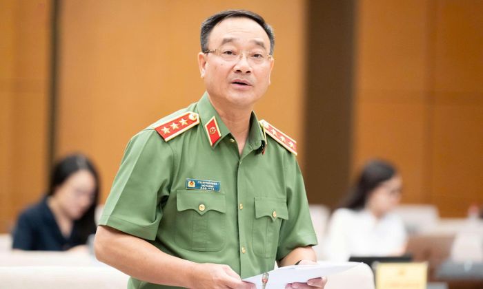 Thượng tướng Phạm Thế Tùng, Thứ trưởng Bộ Công an. (Ảnh: Media Quốc hội)