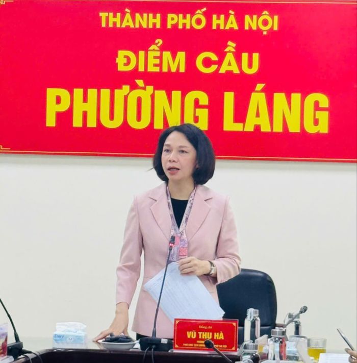 Phó Chủ tịch UBND thành phố Hà Nội Vũ Thu Hà phát biểu chỉ đạo tại chương trình. Ảnh: Mai Hoa