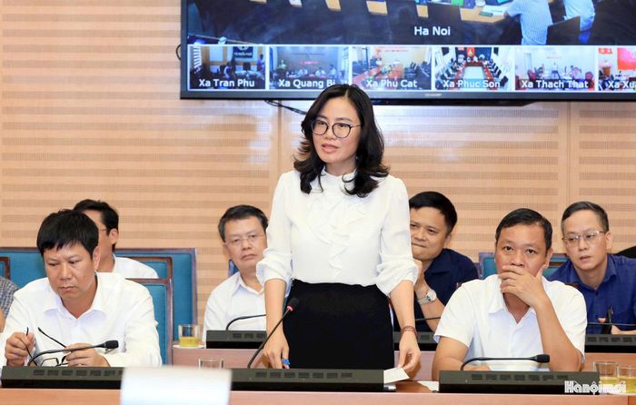 Đại diện lãnh đạo các đơn vị phát biểu tại cuộc họp. Ảnh: Viết Thành