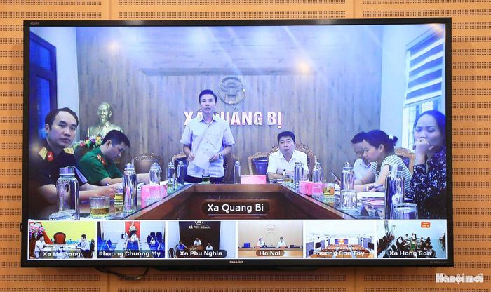 Đại diện lãnh đạo các đơn vị phát biểu tại cuộc họp. Ảnh: Viết Thành