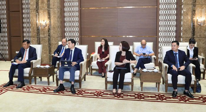 Các đại biểu thành phố Hà Nội tại buổi làm việc. Ảnh: Quang Thái