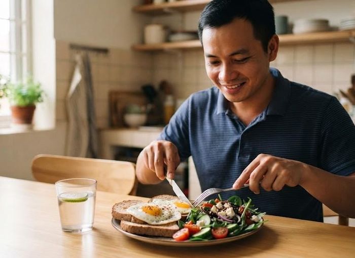 Ăn sáng có đủ protein có thể góp phần kiểm soát đường huyết sau ăn.