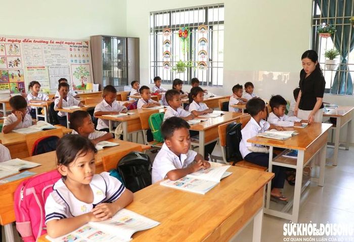 Học sinh tại Trường Tiểu học Ba Ngòi trong giờ lên lớp. Ảnh: Duy Ngọc.