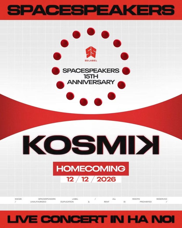 KOSMIK Live Concert In Hanoi dự kiến vào ngày 12/12/2026