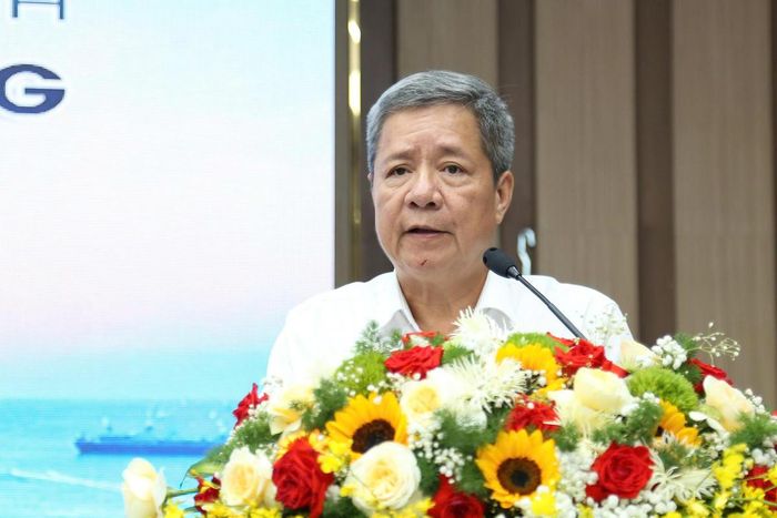Ông Bùi Quốc Hùng, Phó Cục Điện lực, thuộc Bộ Công Thương phát biểu tham luận hội thảo. Ảnh: NT.