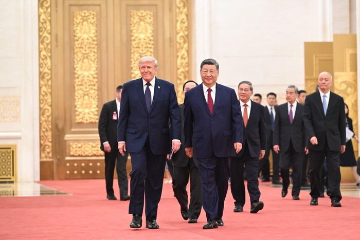 Chủ tịch Trung Quốc Tập Cận Bình tiếp Tổng thống Mỹ Donald Trump trong chuyến thăm Trung Quốc hồi tháng 5. Ảnh: Tân Hoa Xã.
