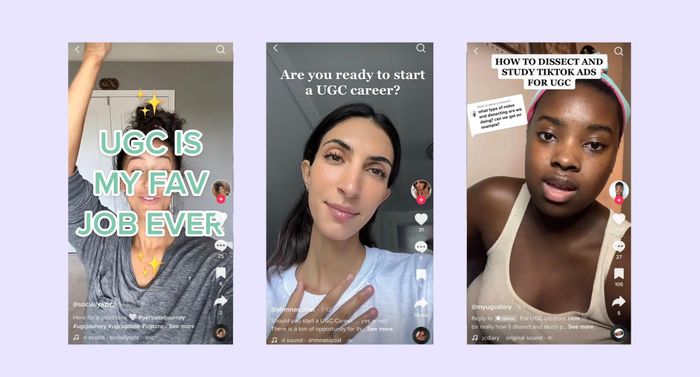 Một số TikToker đăng tải video về UGC. Ảnh: Business Insider.