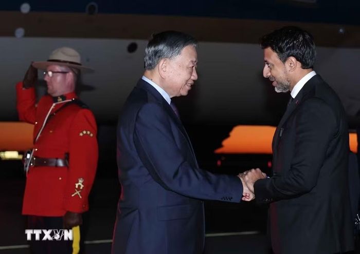  Tổng Bí thư, Chủ tịch nước Tô Lâm đến thủ đô Ottawa, bắt đầu chuyến thăm cấp Nhà nước tới Canada. Ảnh: Thống Nhất/TTXVN. 