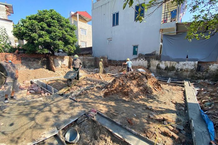 Giang về Bắc Ninh, xây nhà trên mảnh đất có sẵn của gia đình.