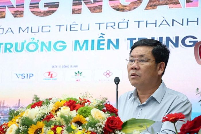 Ông Nguyễn Văn Trọng Giám đốc Sở Tài chính Quảng Ngãi phát biểu
